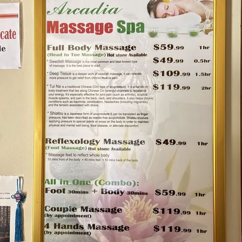 Arcadia Massage Spa, massage spa in Chula Vista, CA